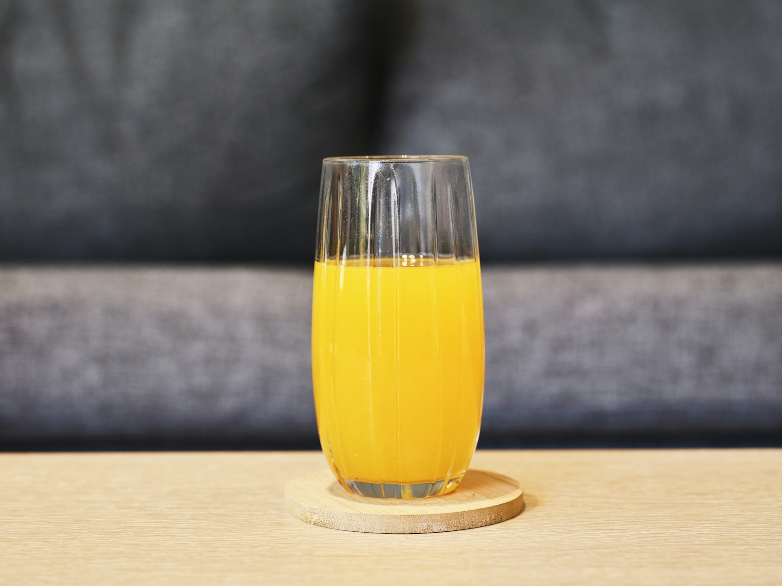 Glass of orange juice fortified with vitamin D