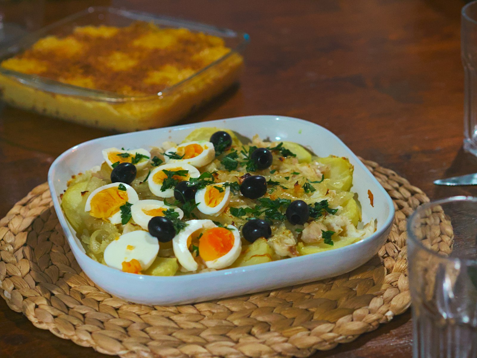 Deli potato salad with eggs