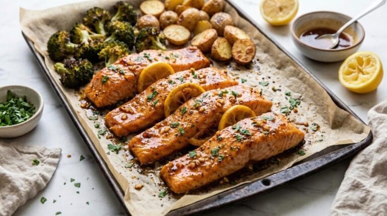 Honey garlic baked salmon, one of the tastiest vitamin D foods