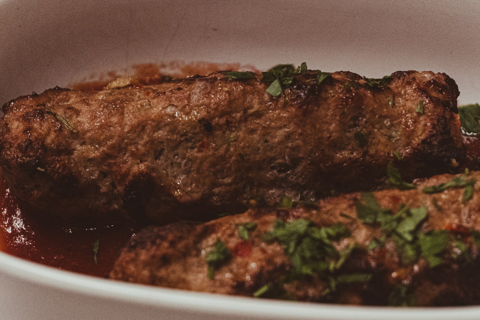 Sliced glazed meatloaf