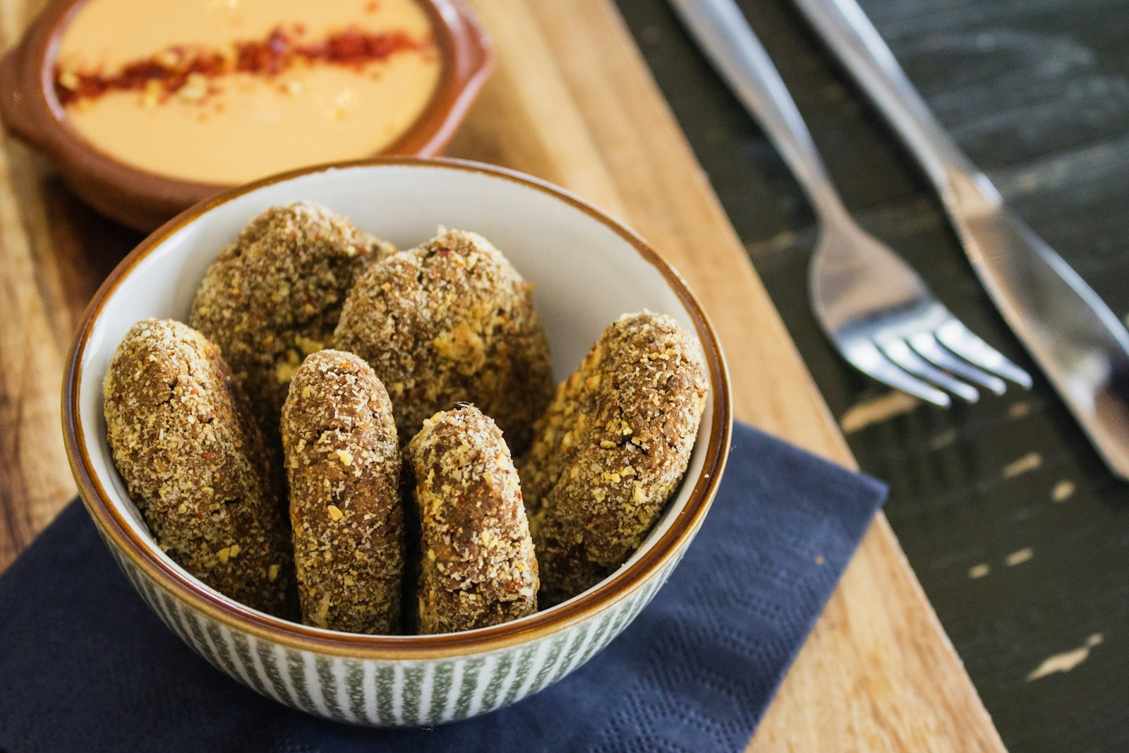 Golden baked bites on a plate
