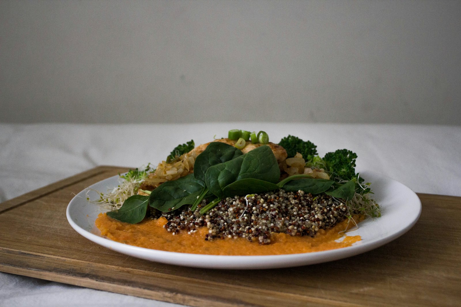 Grain pilaf with sauteed greens