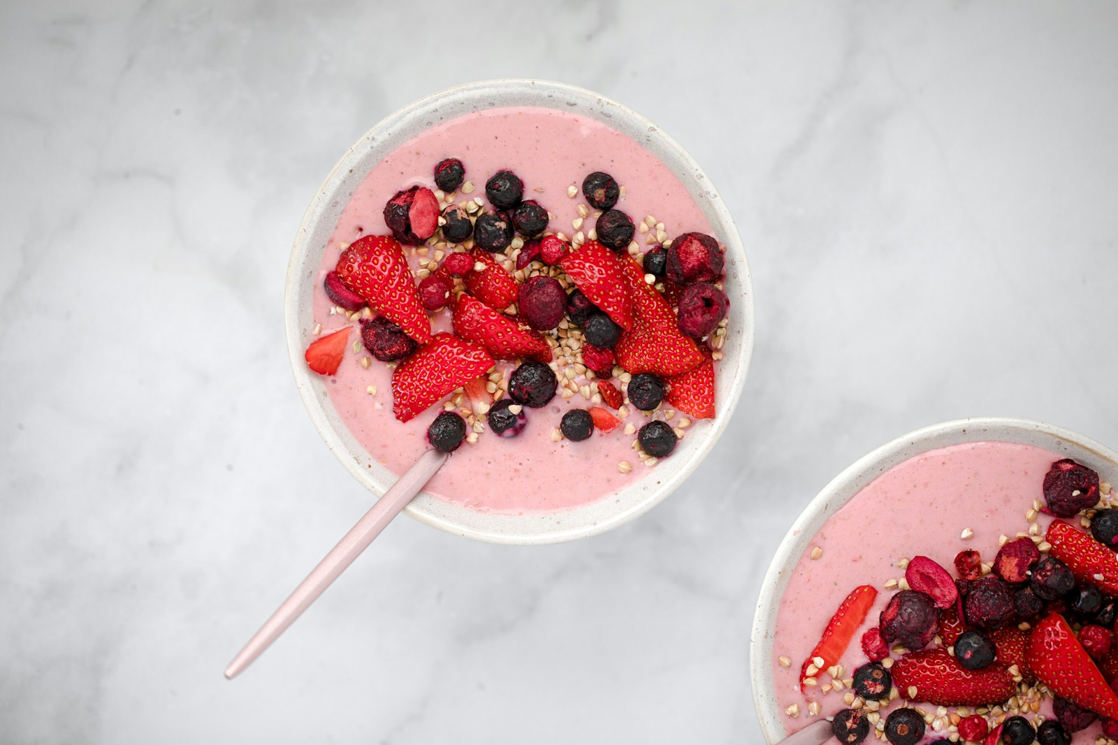 Yogurt bowl topped with mixed berries