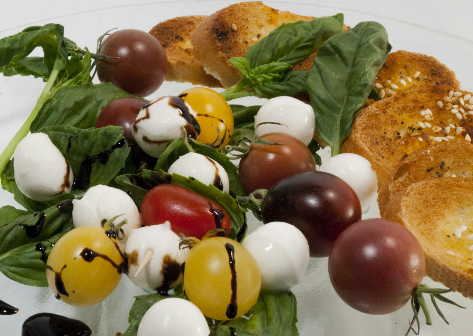 Classic Caprese with mozzarella, tomatoes and basil
