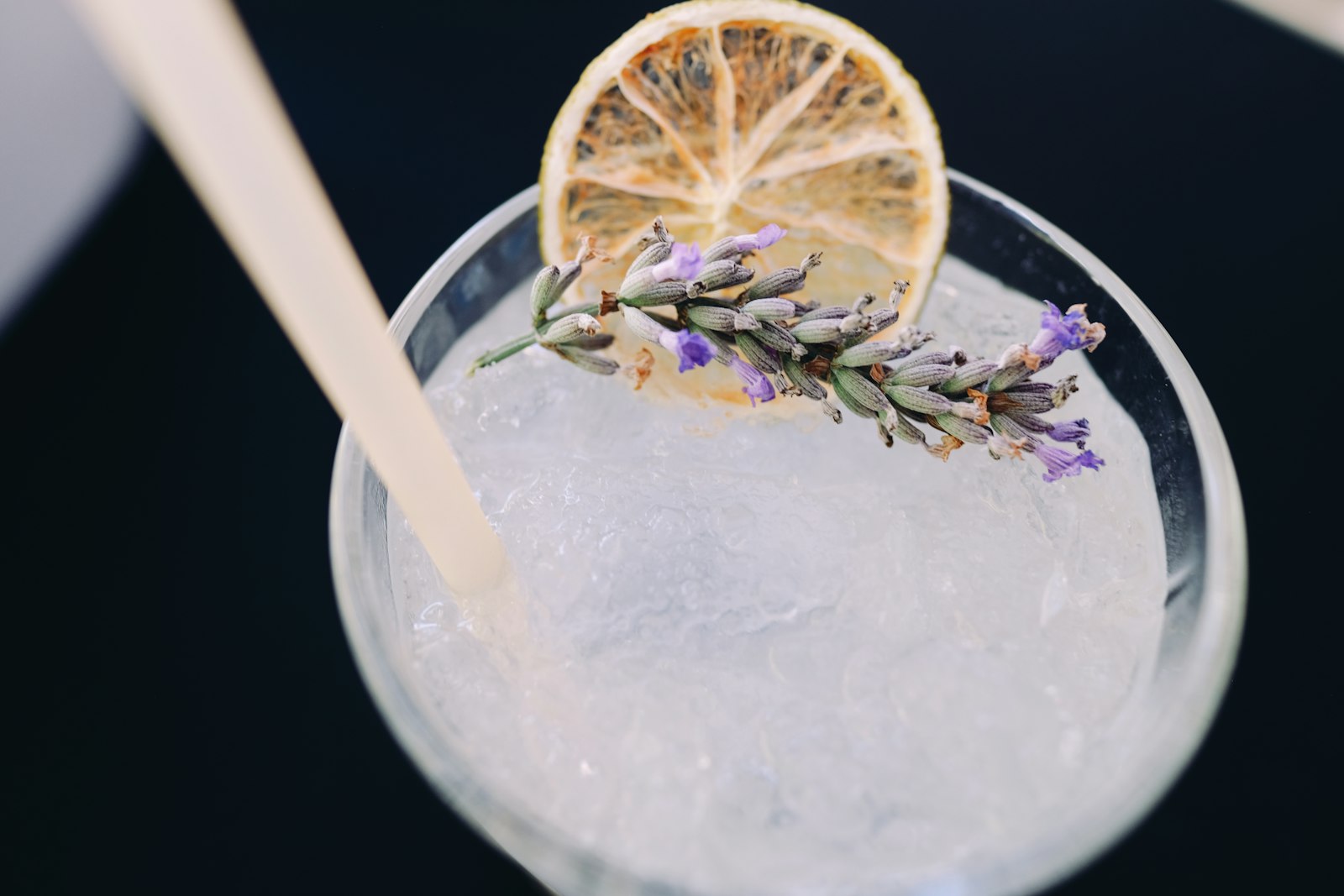 Lavender lemonade with dried citrus