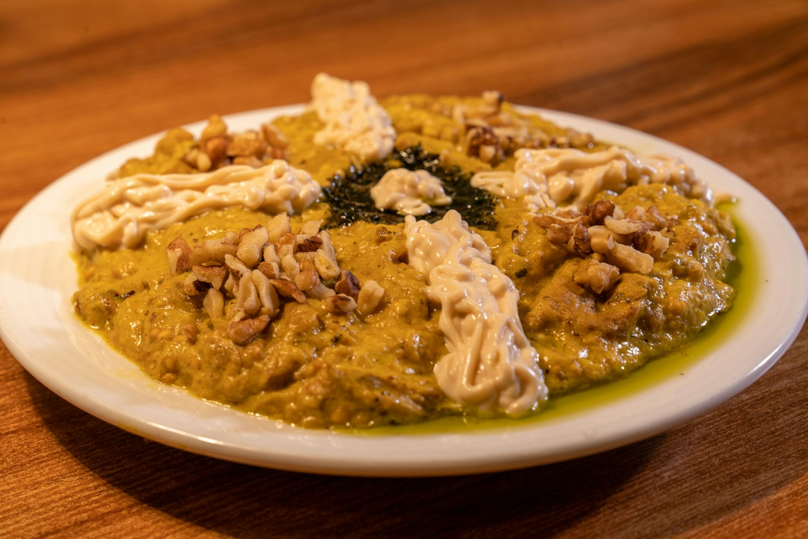 Baba ganoush eggplant dip with walnuts