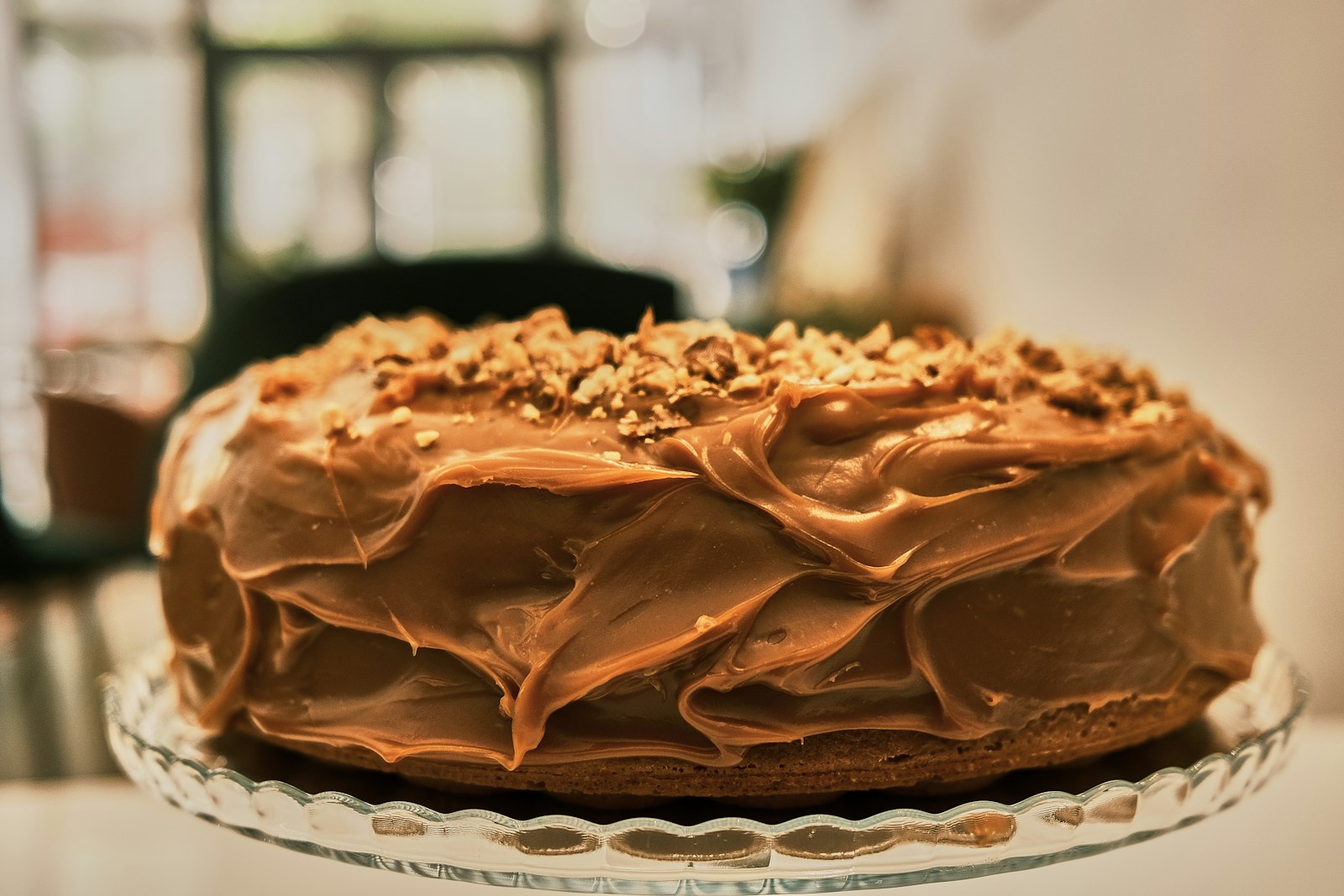 Southern caramel cake with a cooked caramel icing