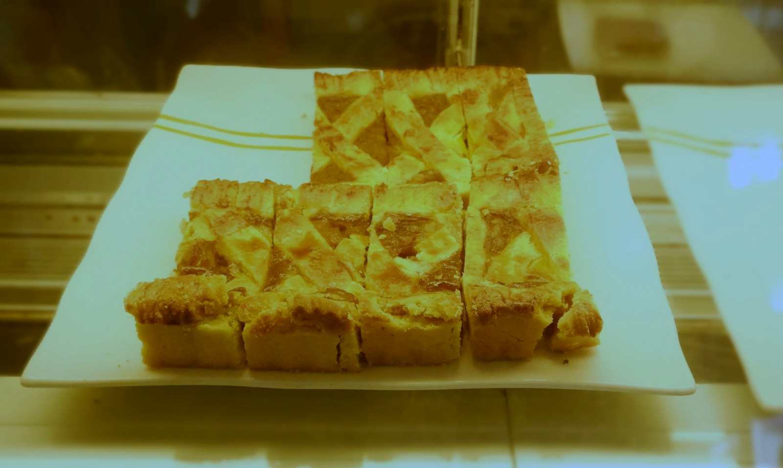 Eggnog bread pudding squares
