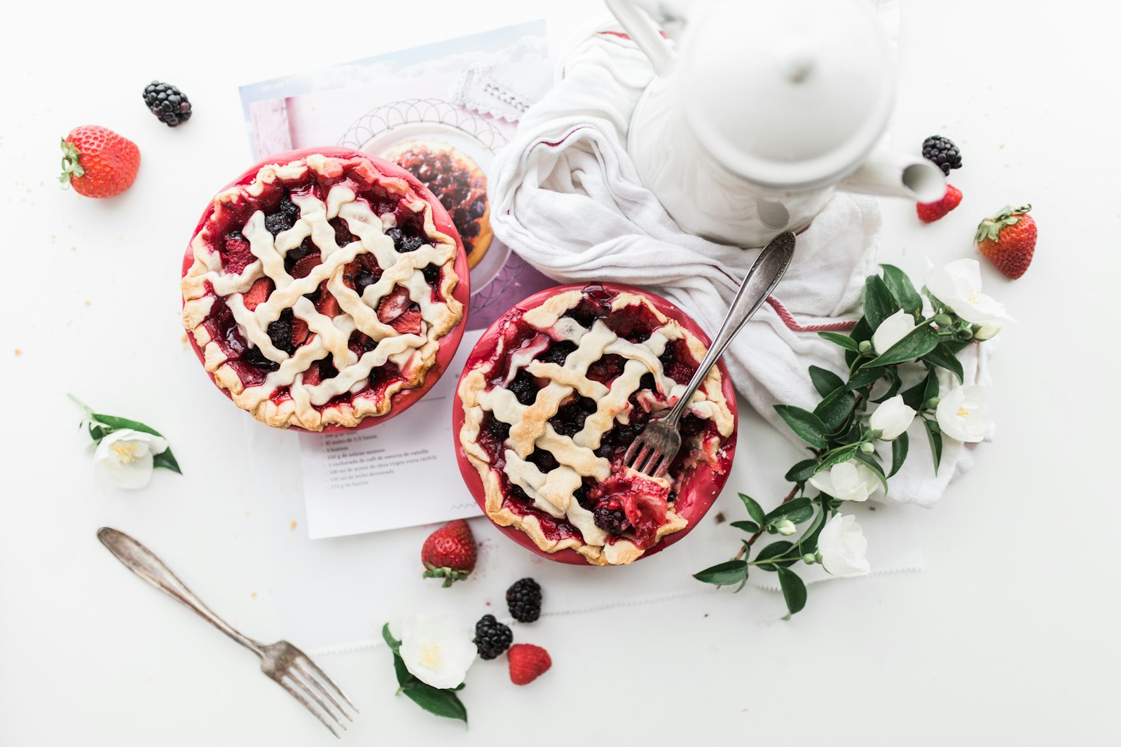 Mini berry tarts with lattice tops