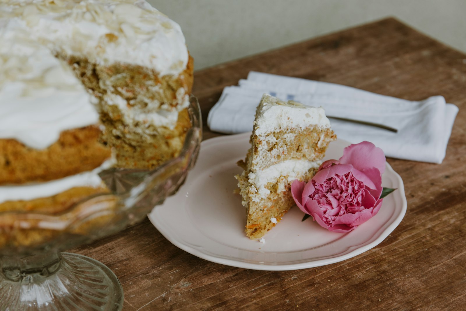 Hummingbird cake slice, one of the classic Southern cakes