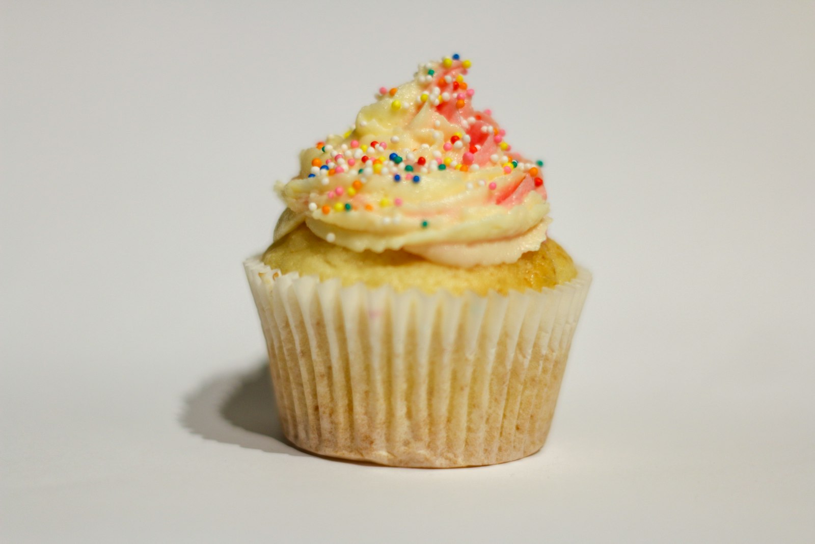 Lemon cupcake with sprinkles