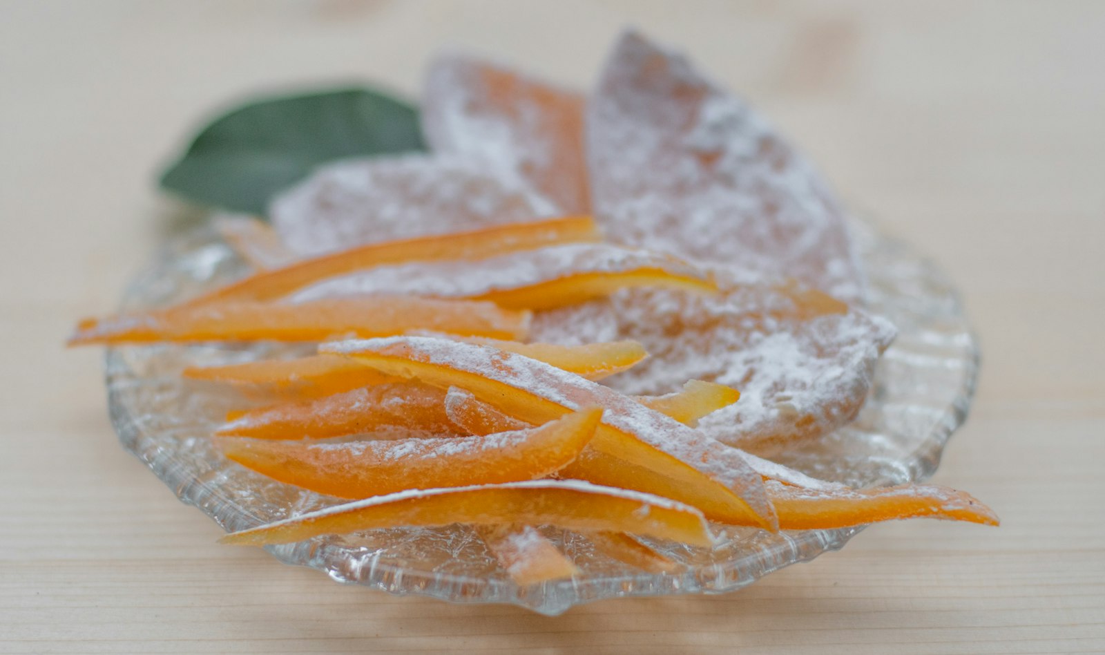 Strips of candied orange peel, a classic citrus treat