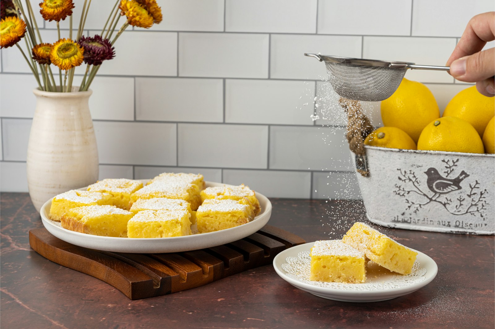 Lemon squares on a board