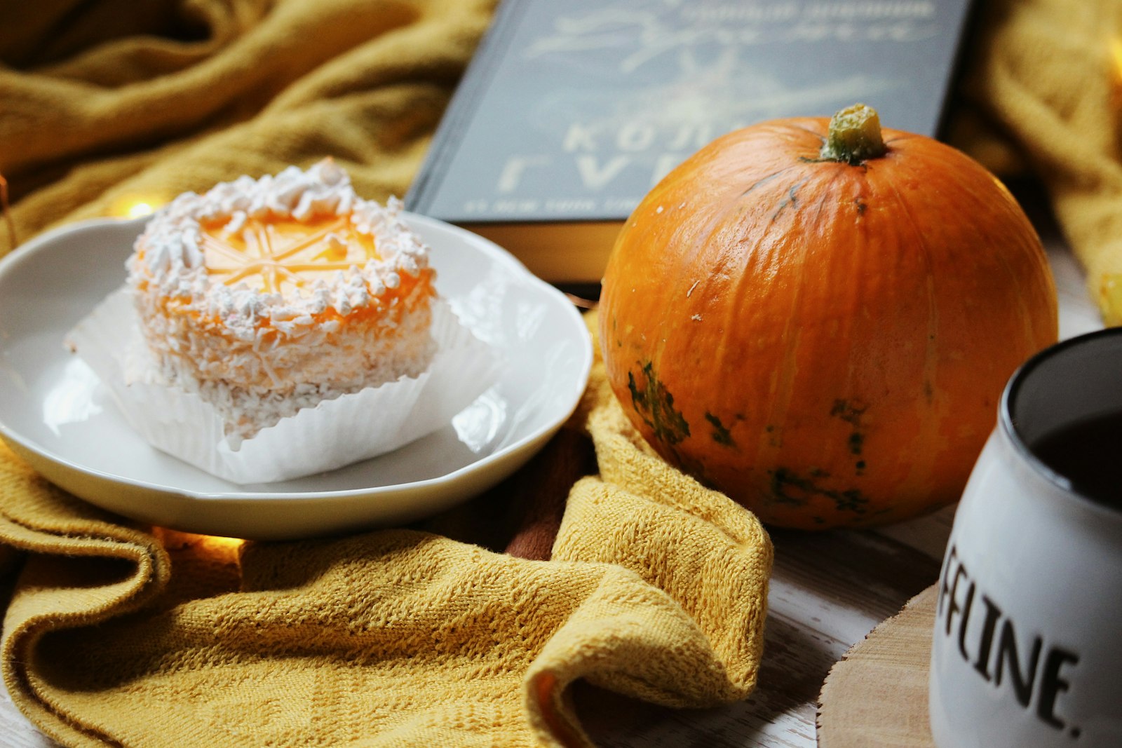 Pumpkin square with frosting