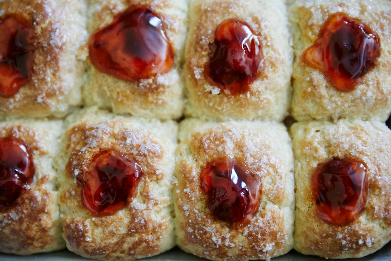Jam filled pastry squares