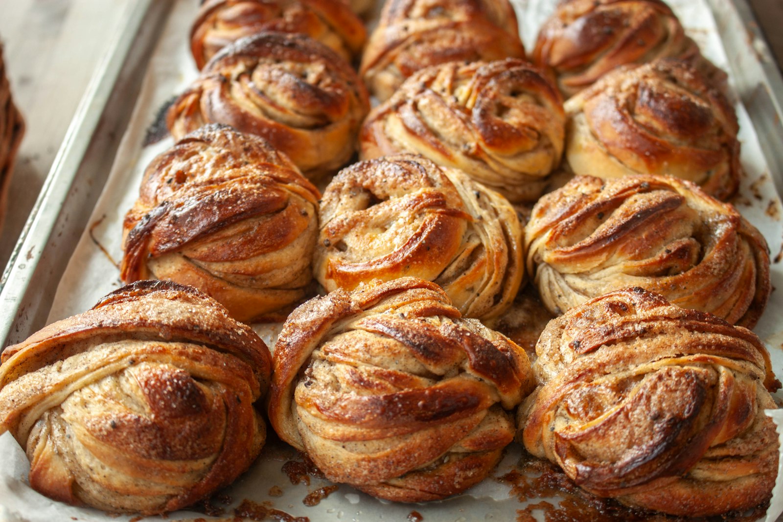 Cinnamon sugar puff pastry swirls