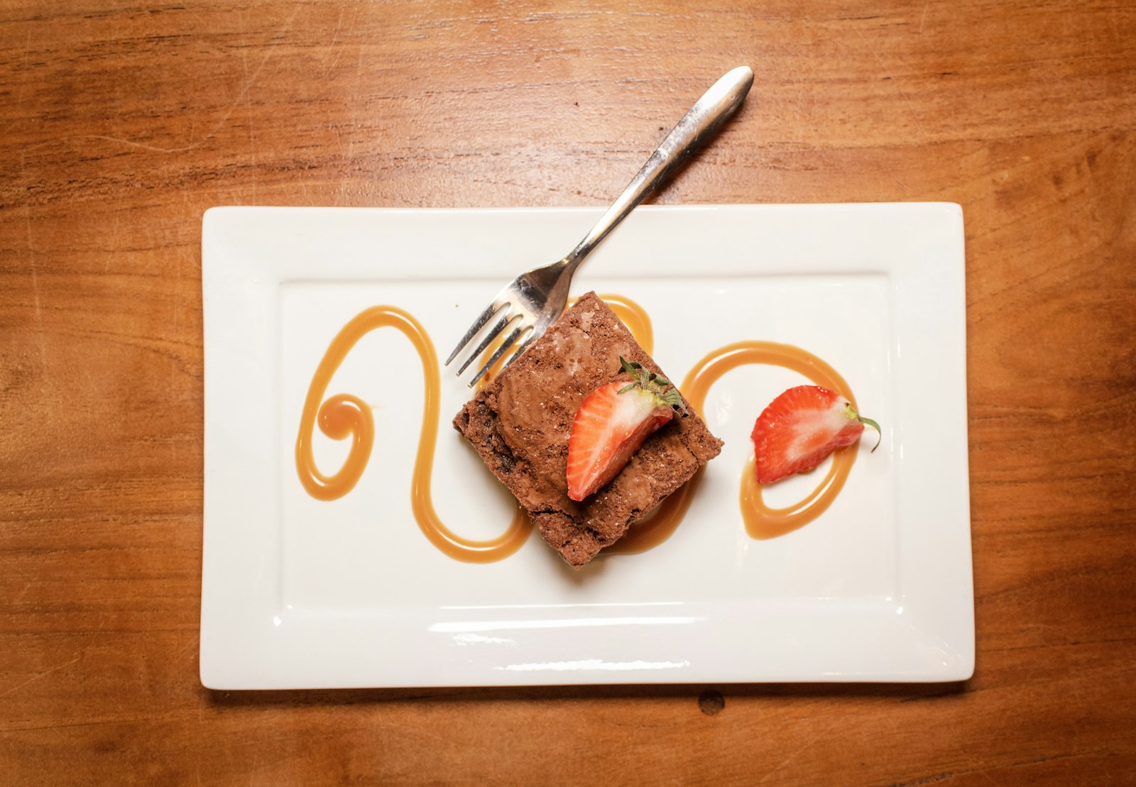Spiced pumpkin square with a caramel swirl