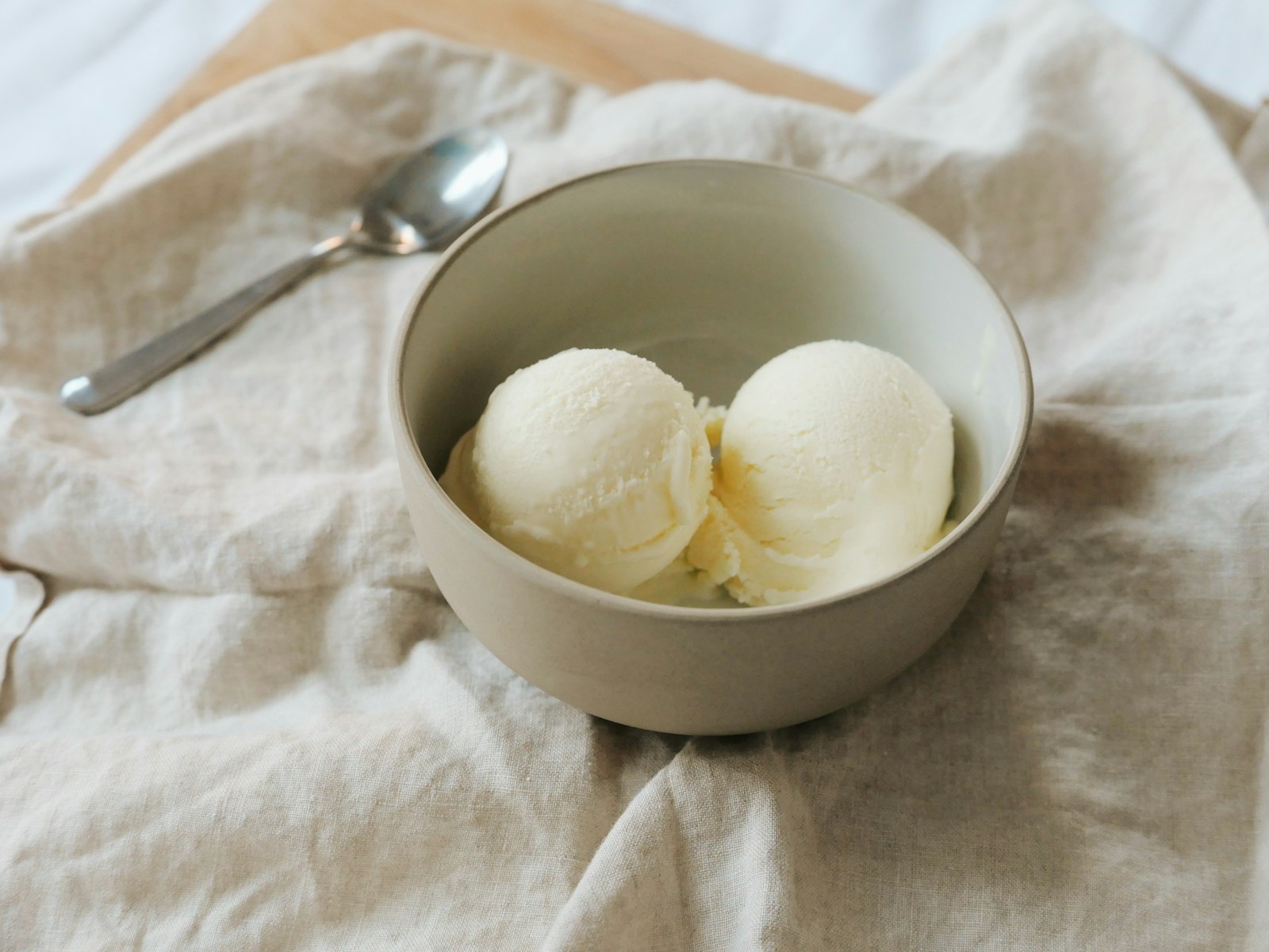 Scoops of lemon sorbet, a light citrus dessert