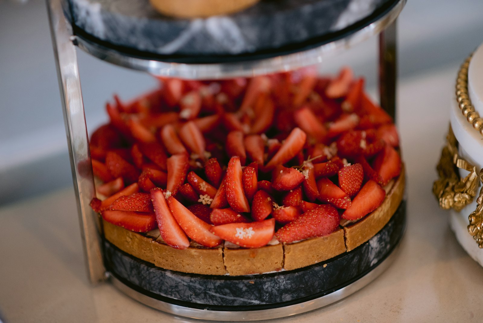 Fresh strawberry pie packed with sliced berries