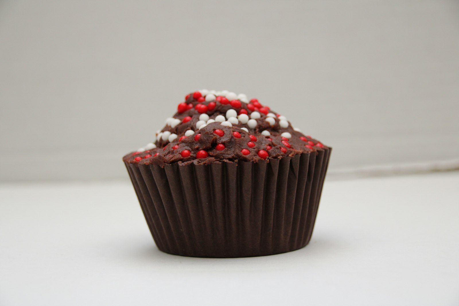 Chocolate cupcake with a creamy filling