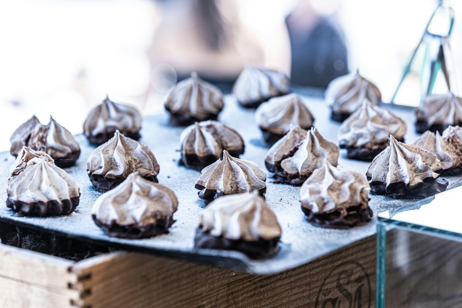 Chocolate dipped marshmallow cookies