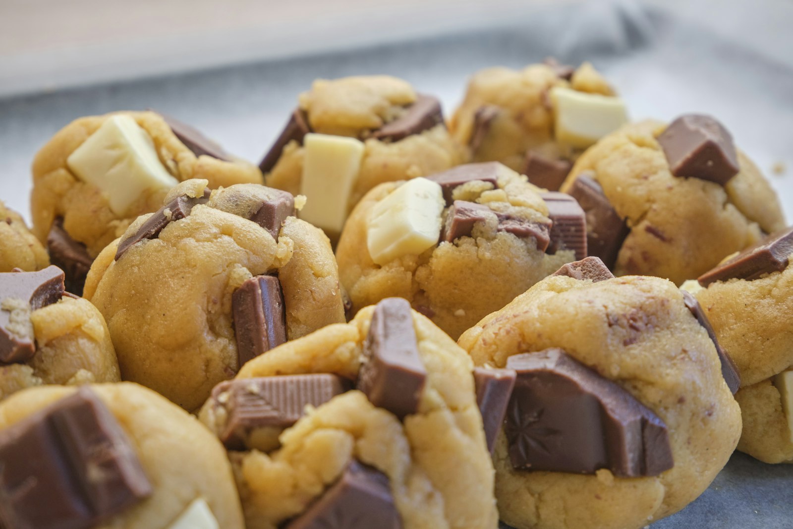 Cookies loaded with chopped chocolate bars