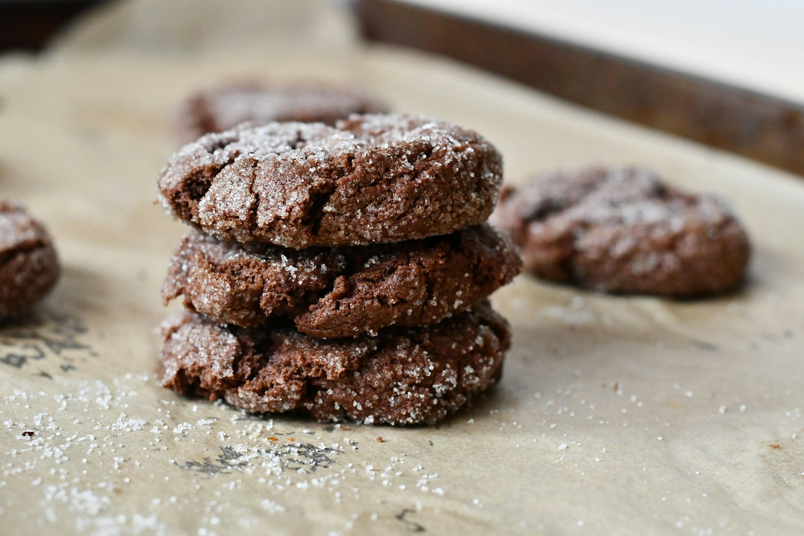 Cake mix chocolate crinkle cookies