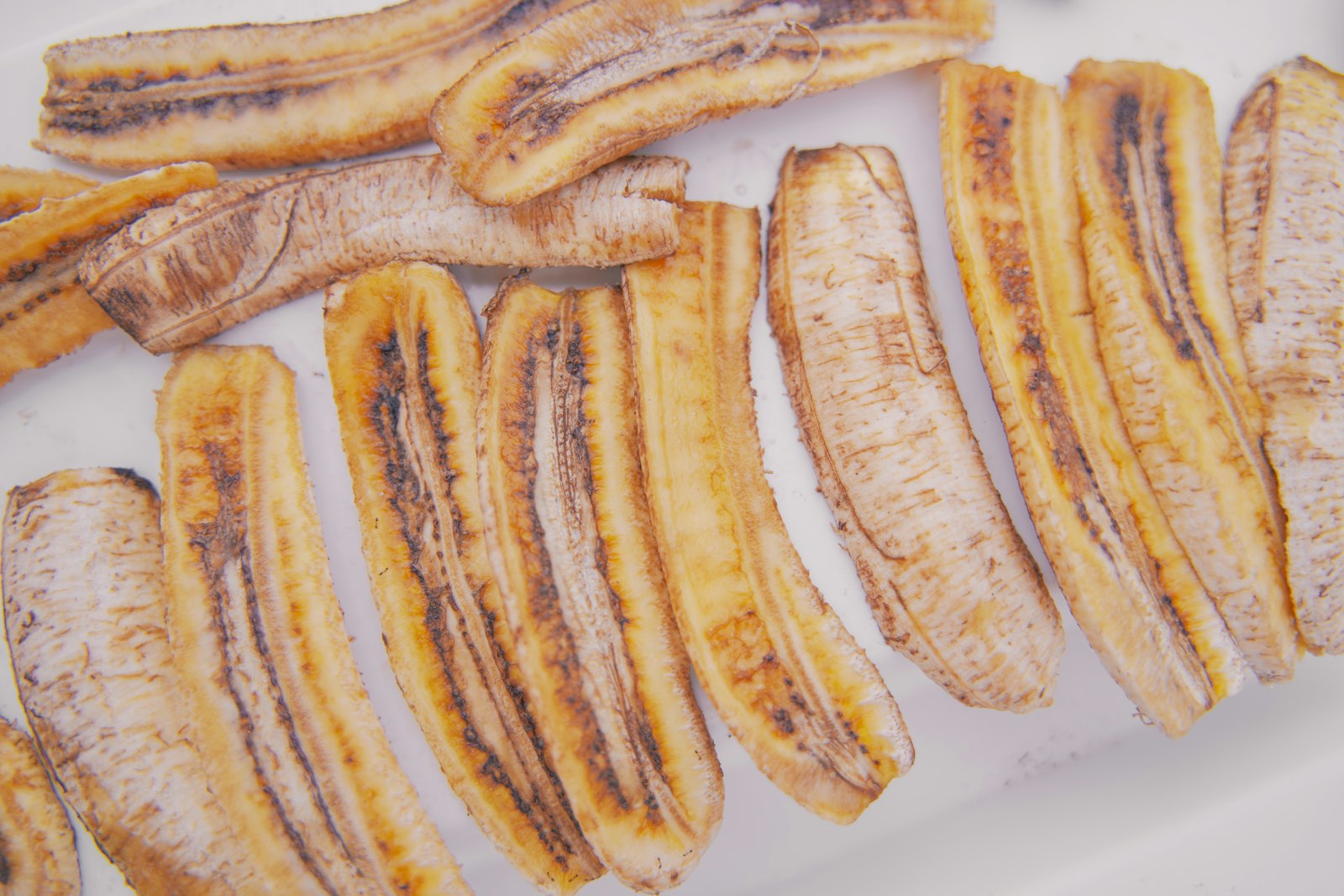 Sliced fruit with a caramelized sugar crust