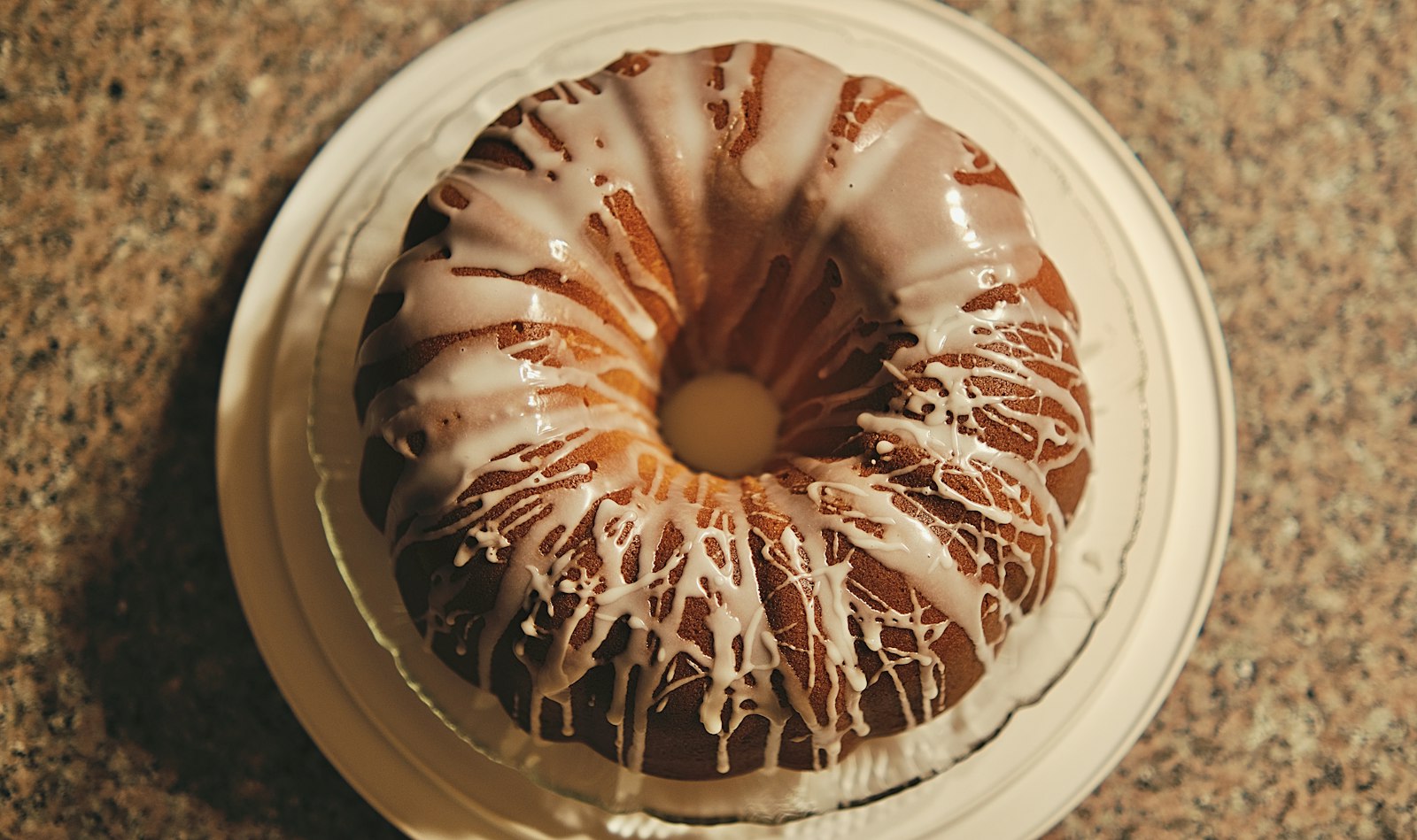 Glazed bundt cake, one of the best maple desserts for fall