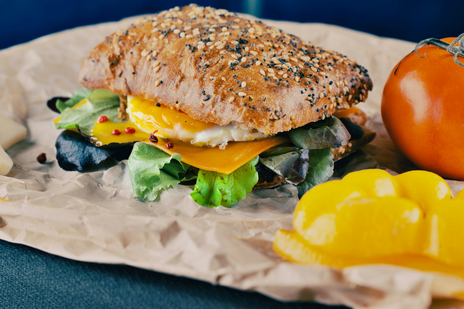 Bacon egg and cheese bagel breakfast sandwiches