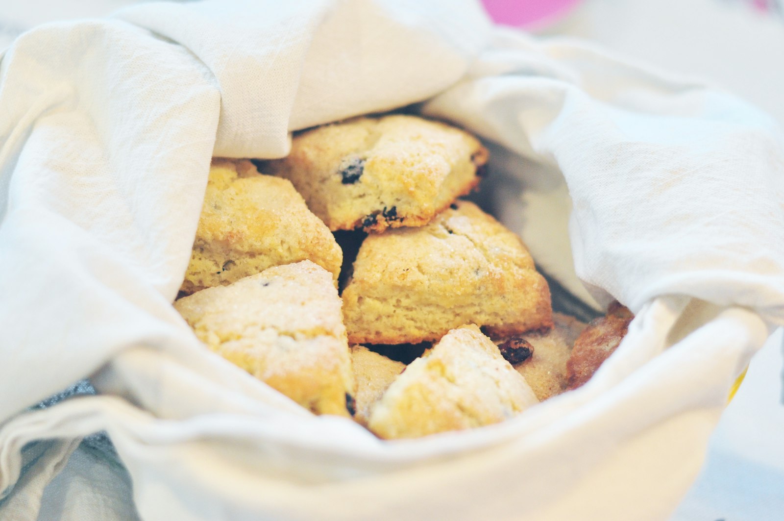 Lemon cream wedges wrapped in a cloth