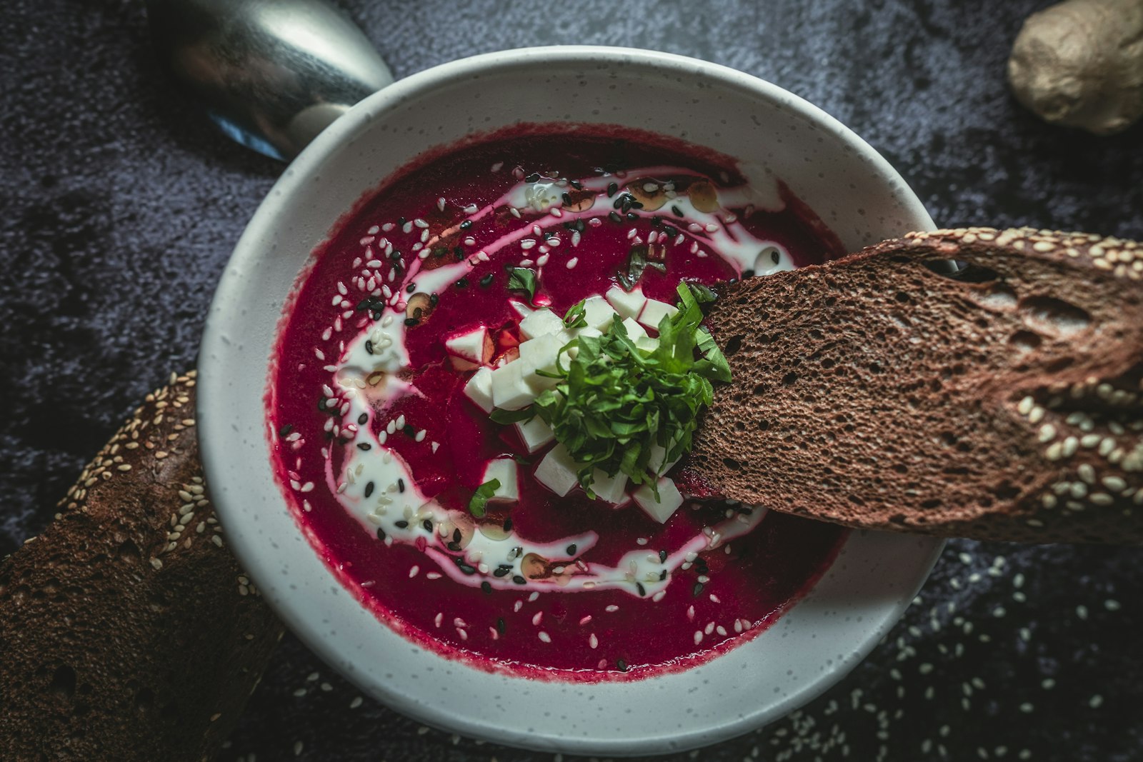 Christmas Eve dinner beet soup barszcz from Poland
