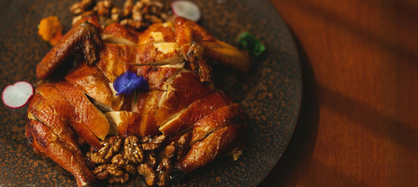 Roast duck with crispy skin