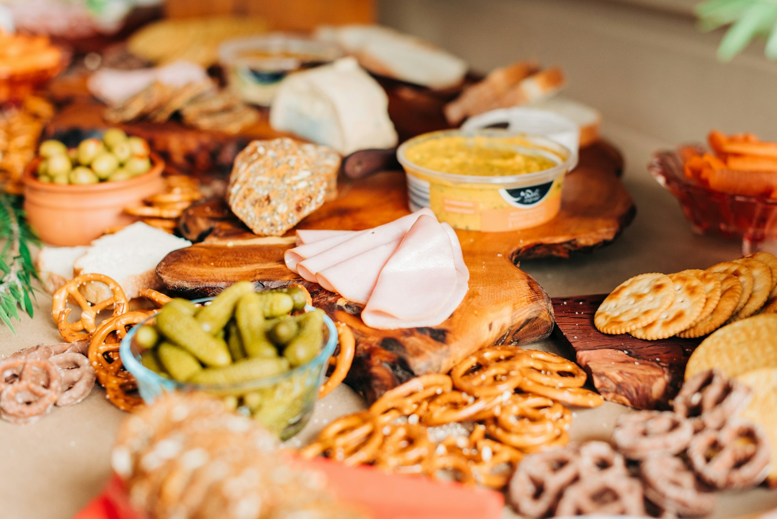 Party grazing platter full of cheese board ideas for a crowd