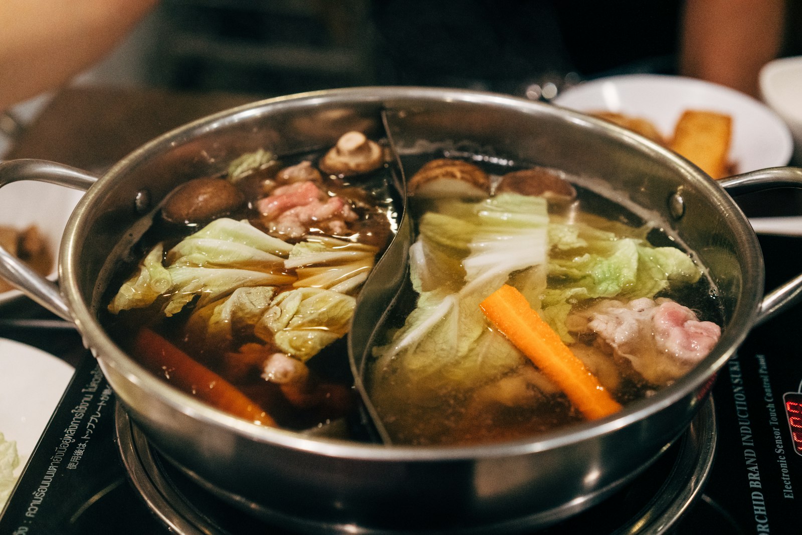 Vietnamese hot pot with vegetables and broth
