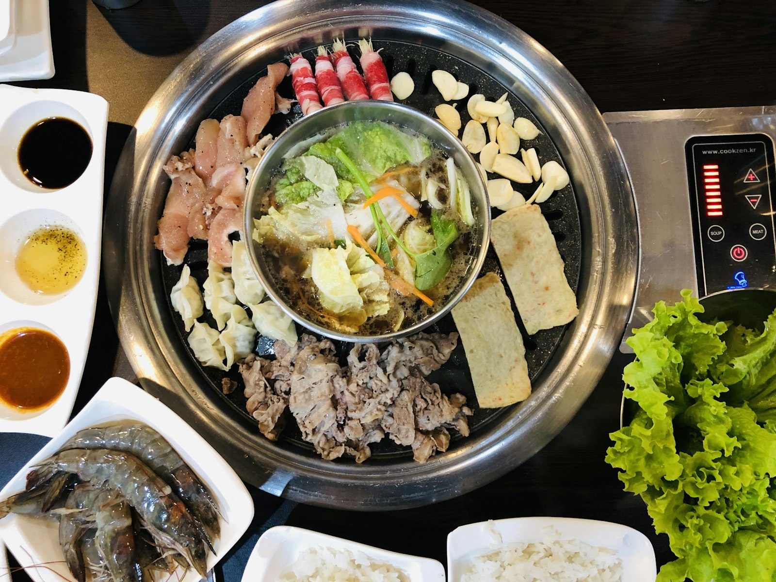 Thai mookata grill and hot pot, a fun fondue party idea