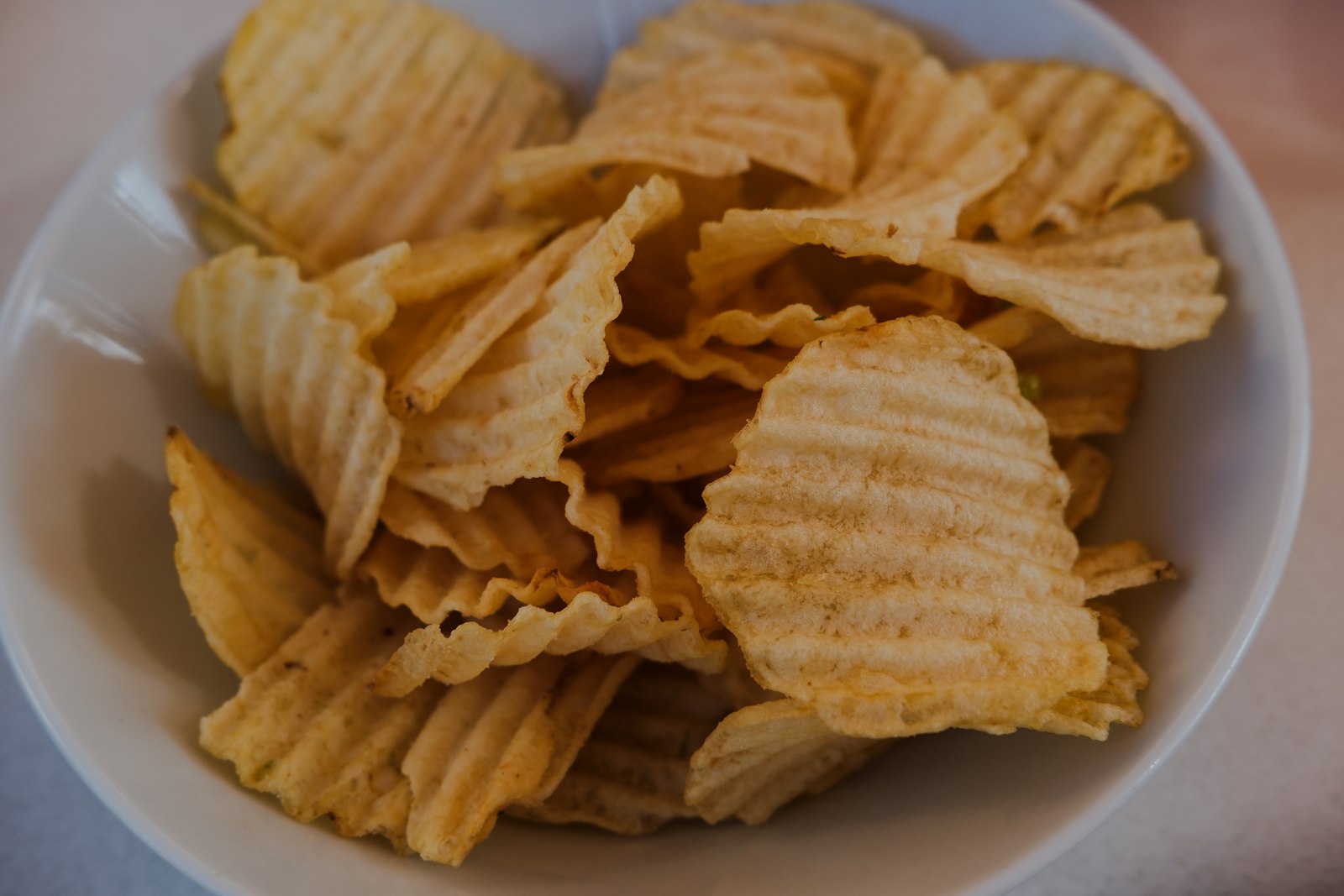 Ruffled potato chips for French onion dip
