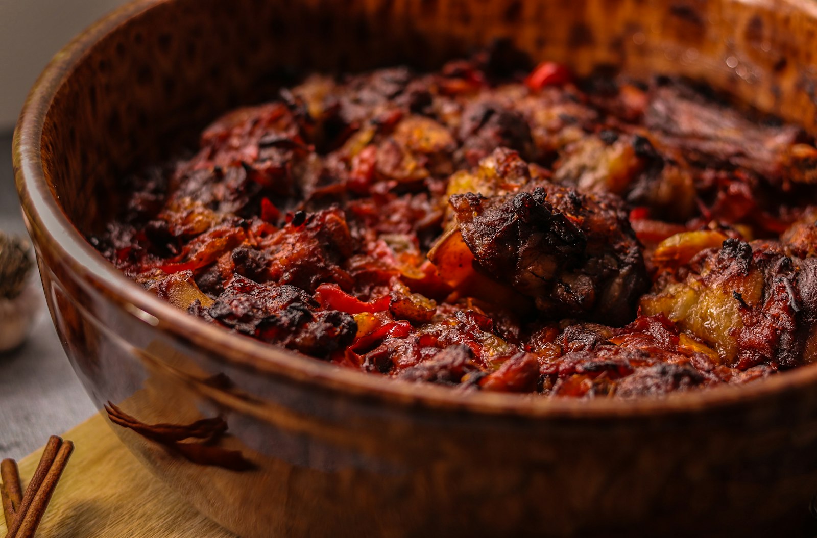 tender soul food oxtail stew in a metal pot