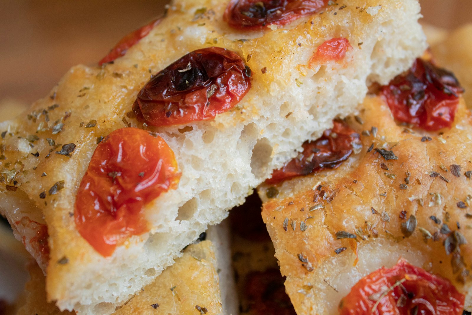 Tomato and herb focaccia