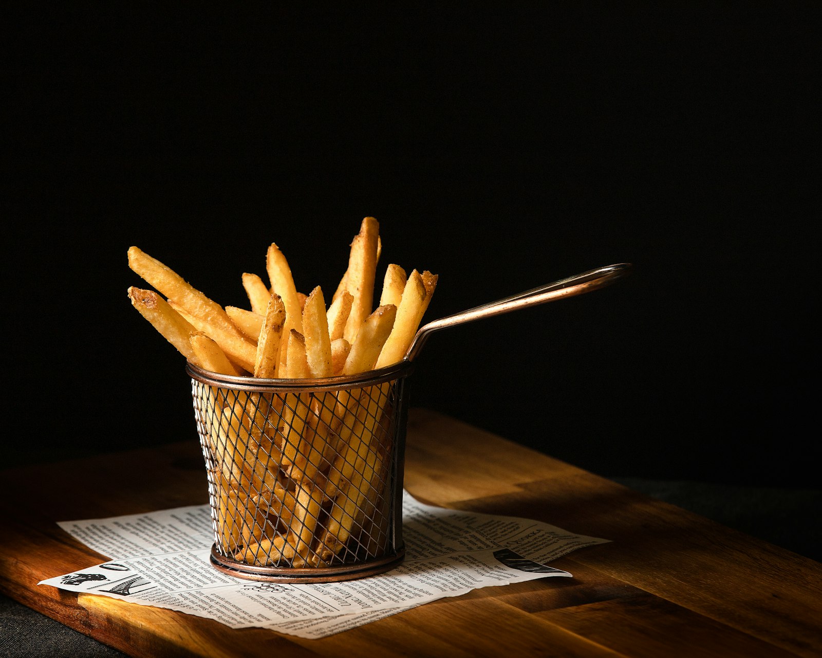 Crispy french fries in a cup