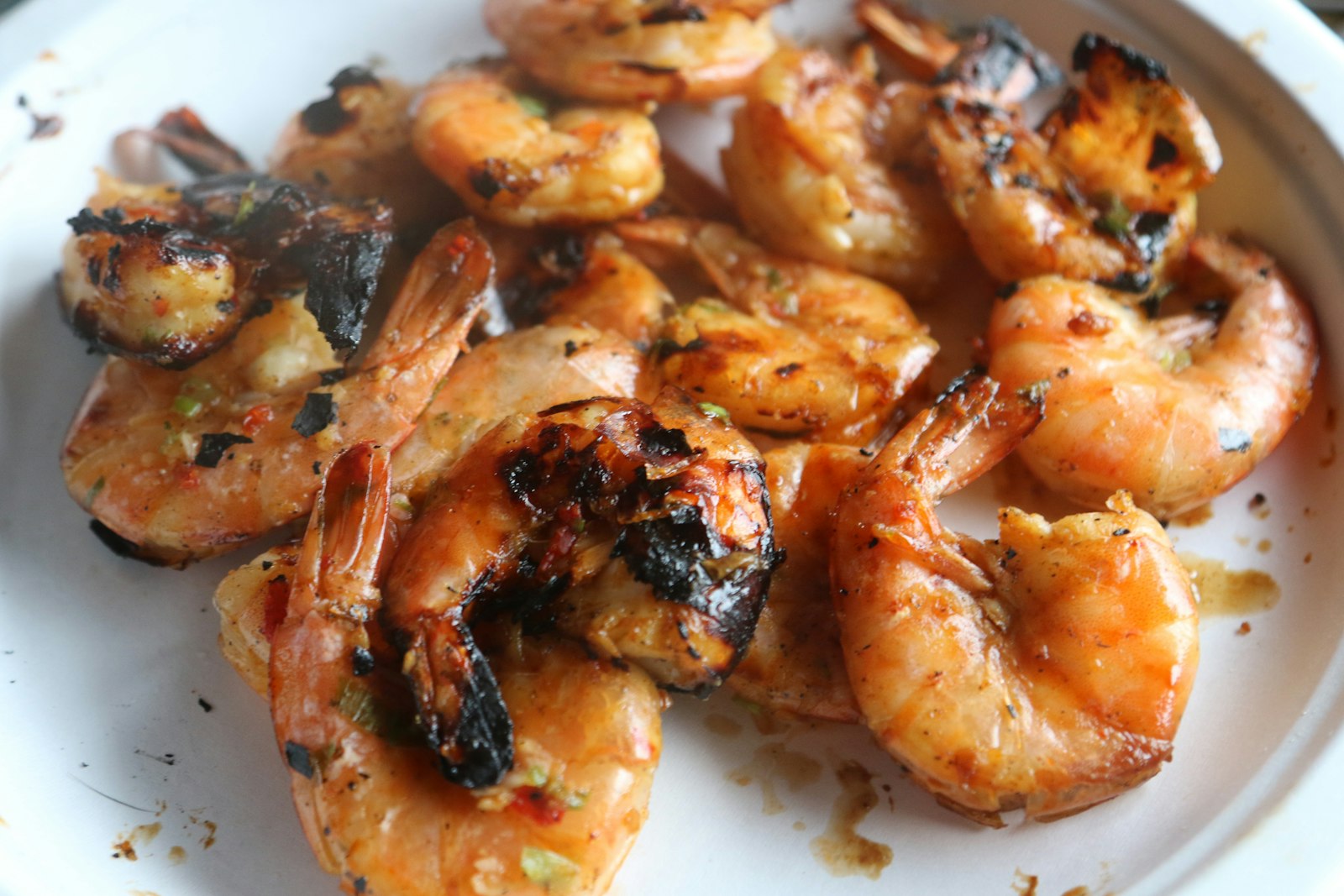 Charred grilled shrimp