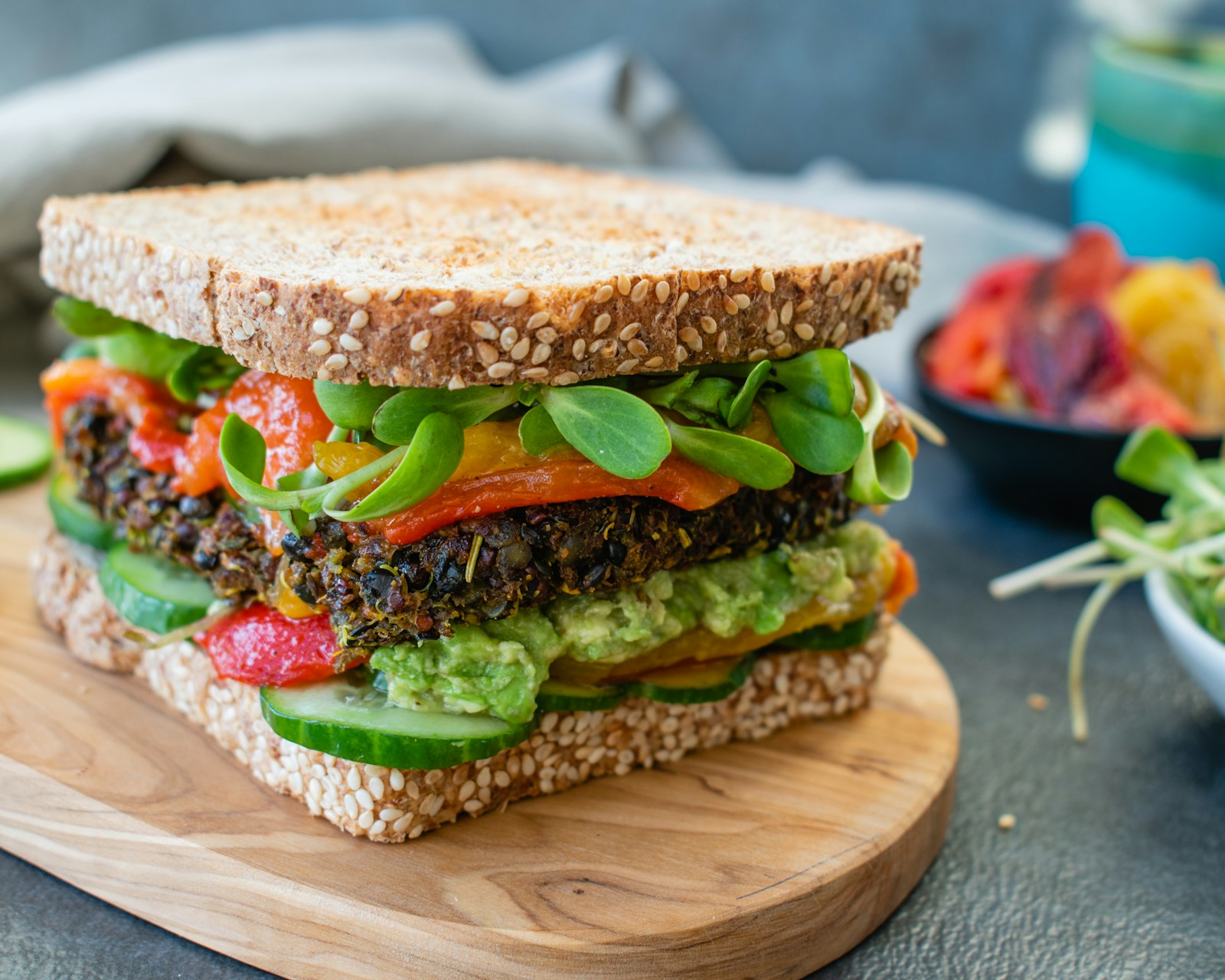 Loaded veggie burger