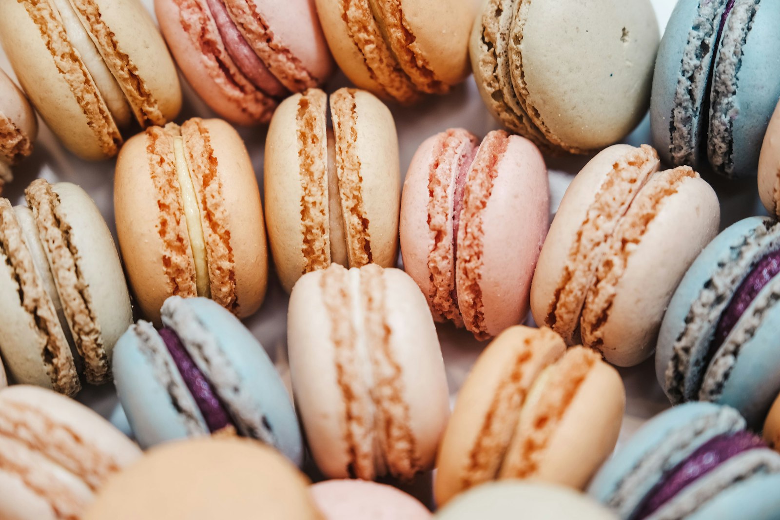 Colorful French macarons
