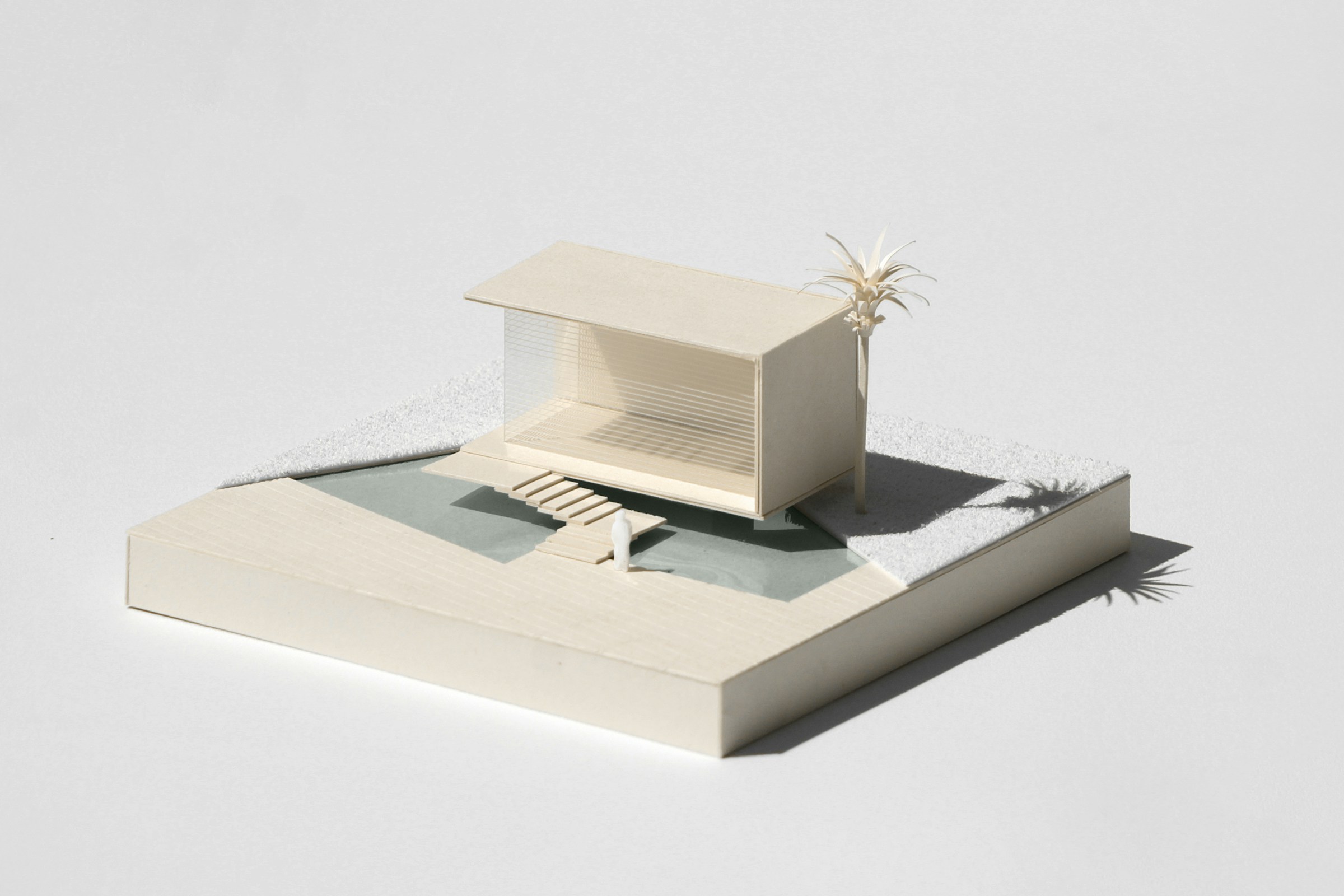 Small white model of a house sitting on top of a book