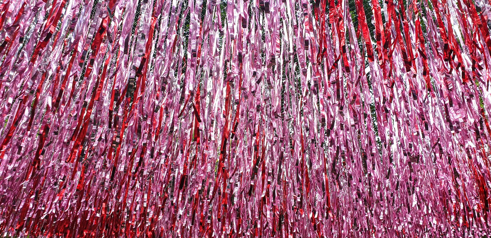 Shimmering tinsel strands