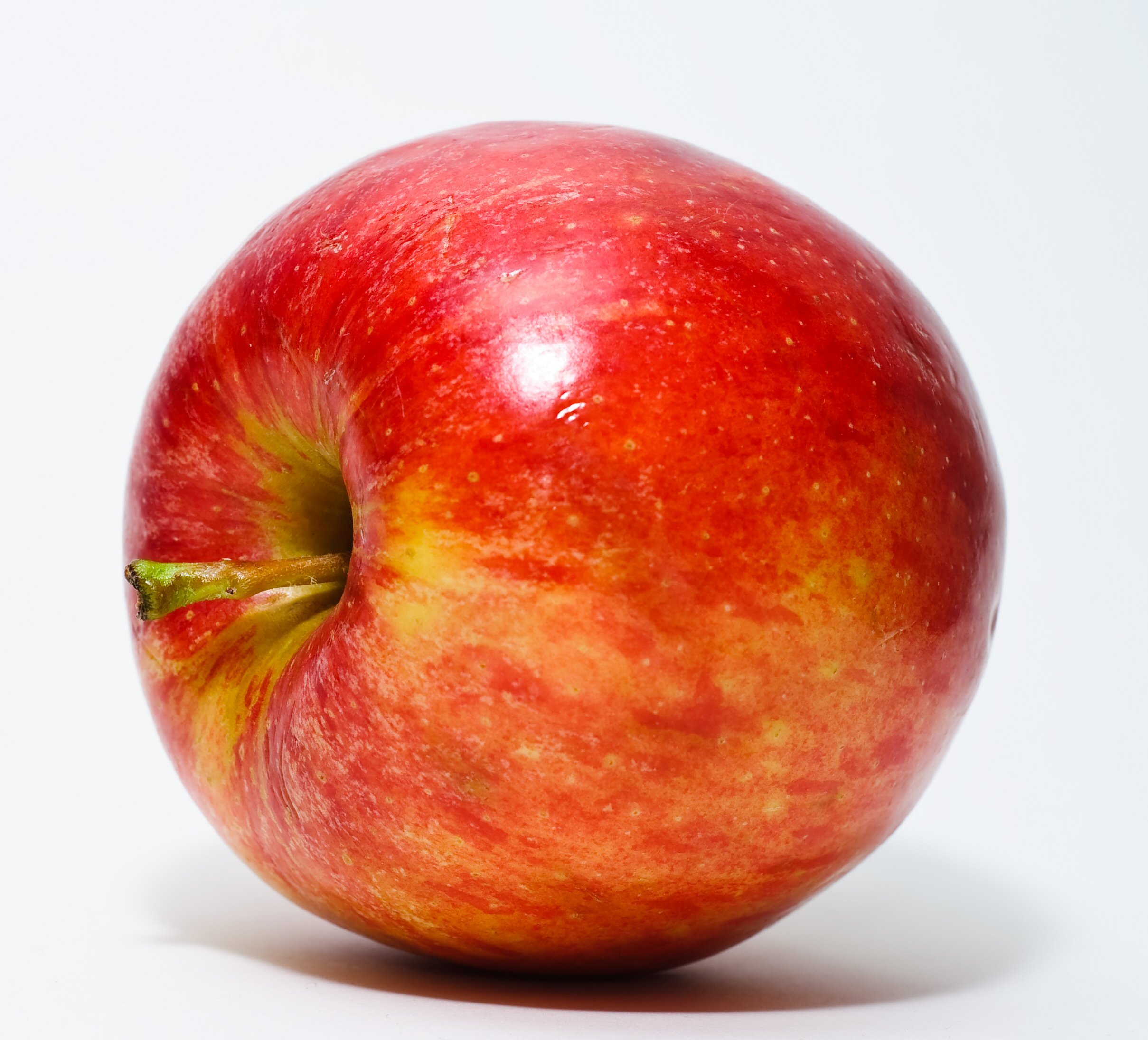 Shiny red apple, the body for a fruit turkey snack