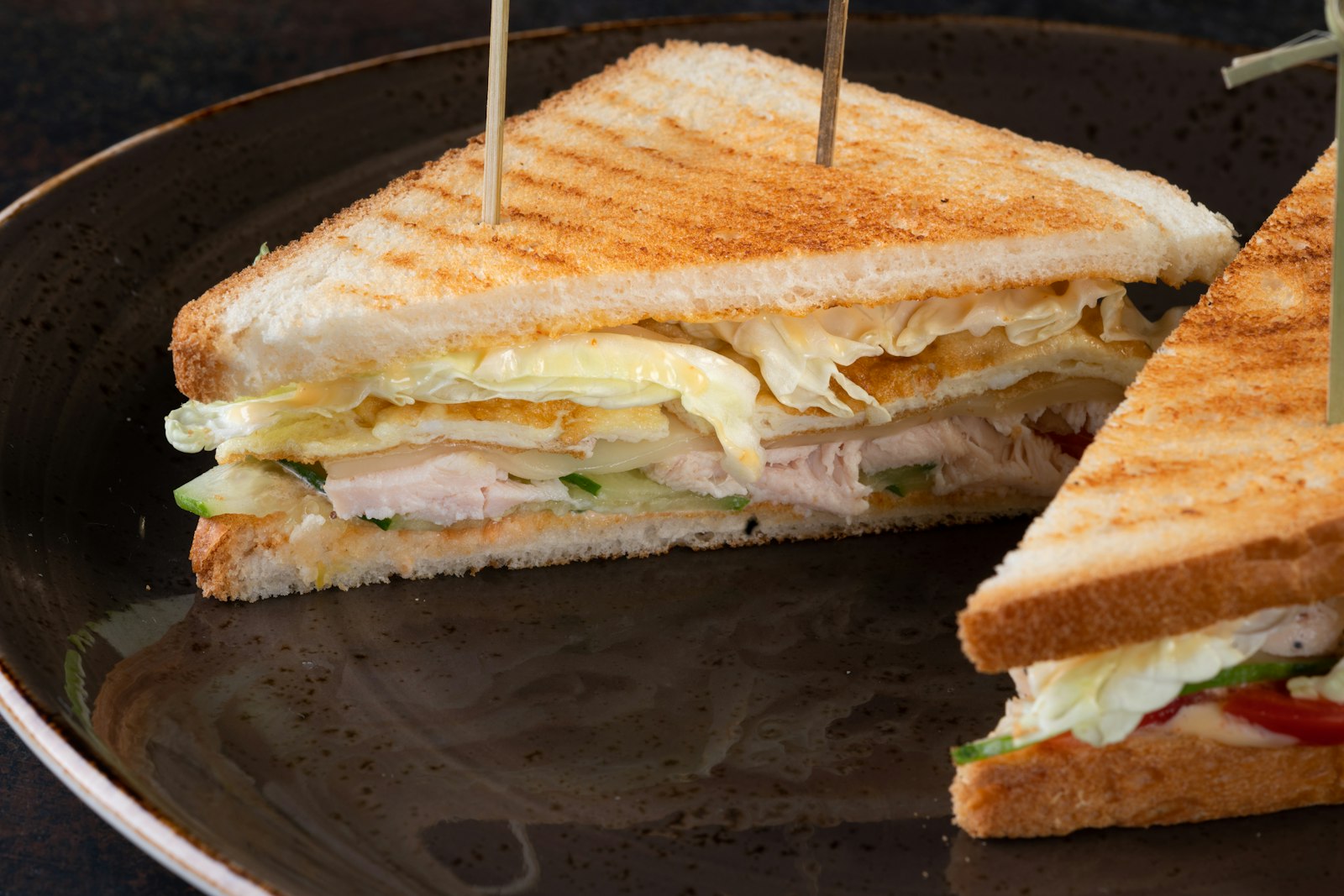 Pressed turkey and cheese panini