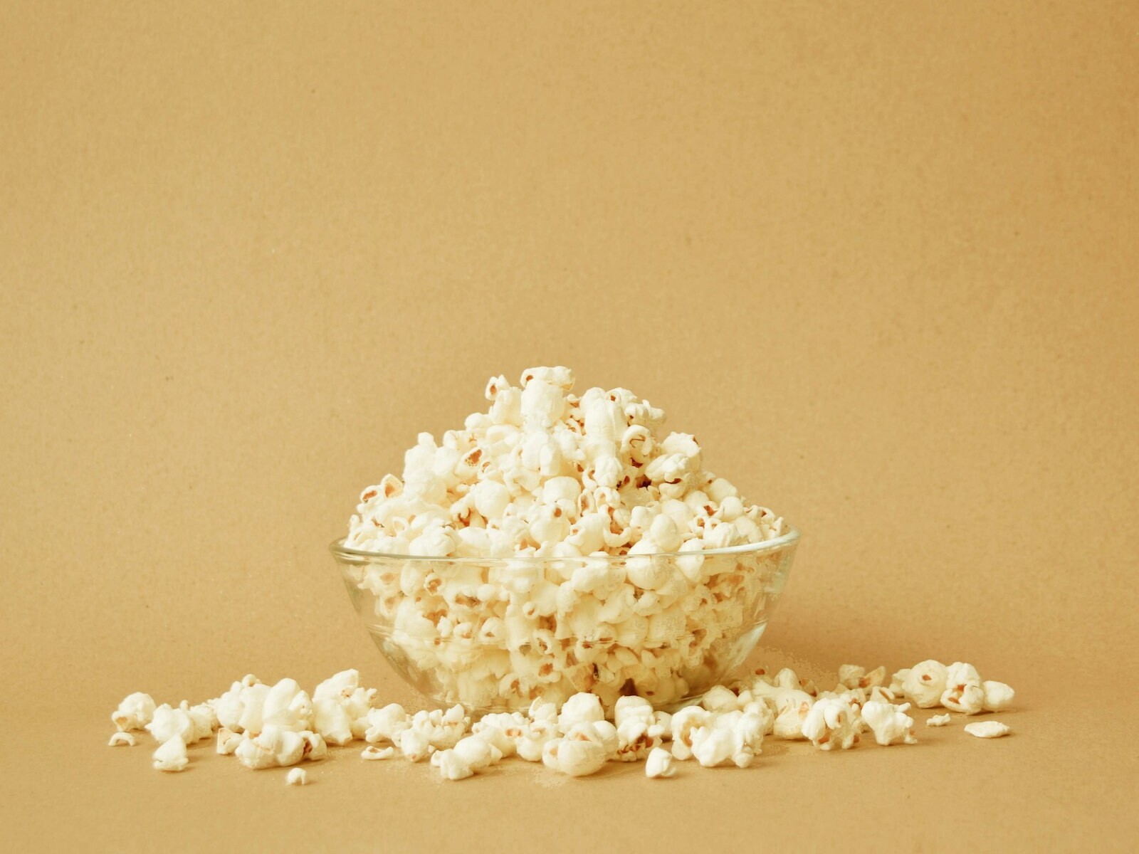 Bowl of buttery popcorn