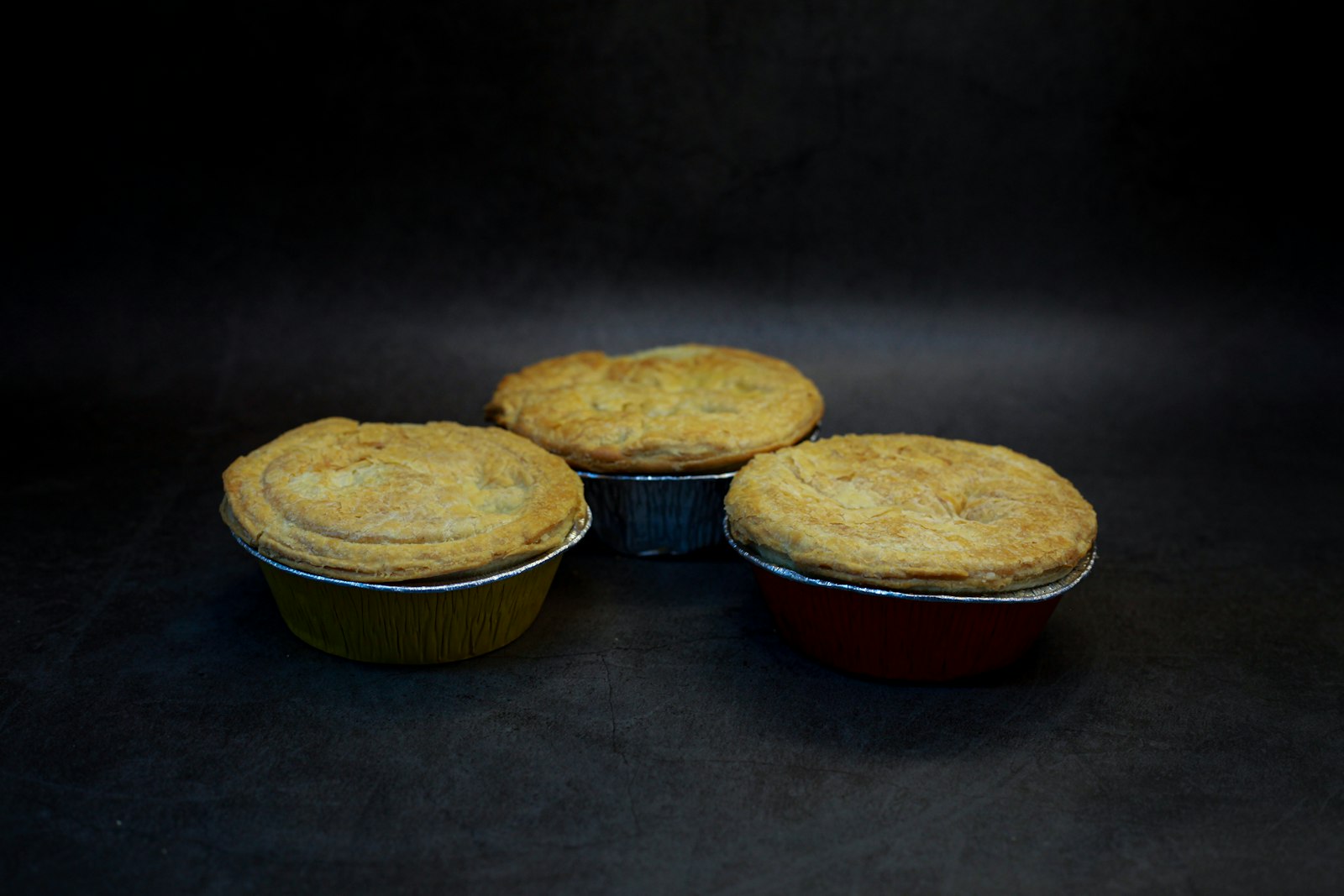 Mini pot pies with golden crust
