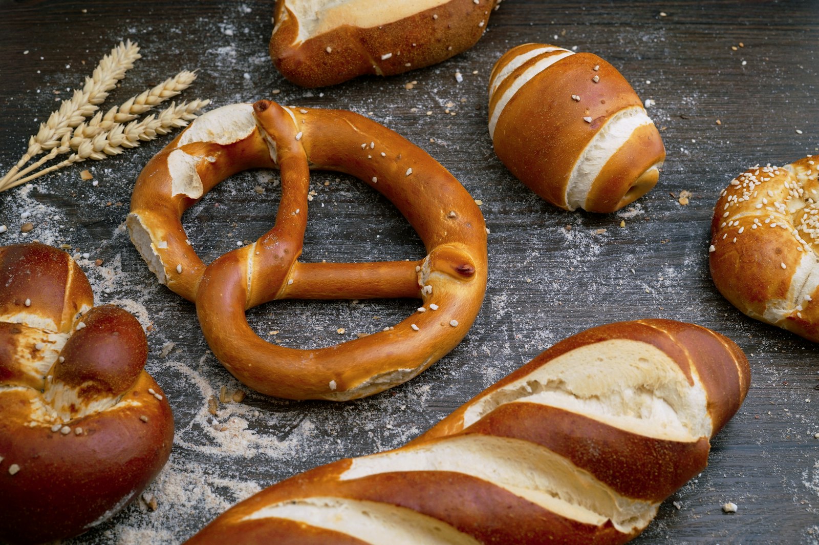 Soft pretzels and pretzel rolls